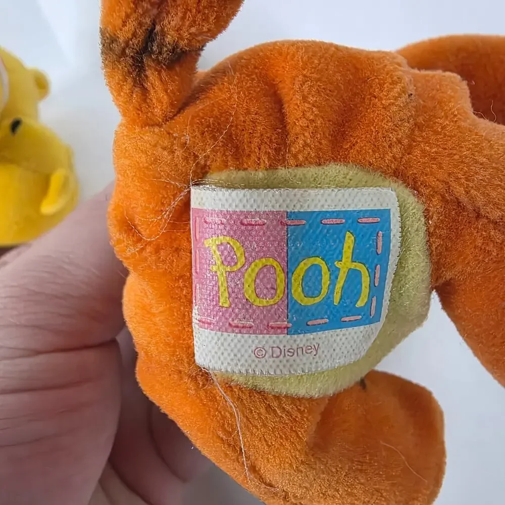 Disney Winnie the Pooh Tigger Plush Lot 3 Two Rattles Pajama Pooh Vintage